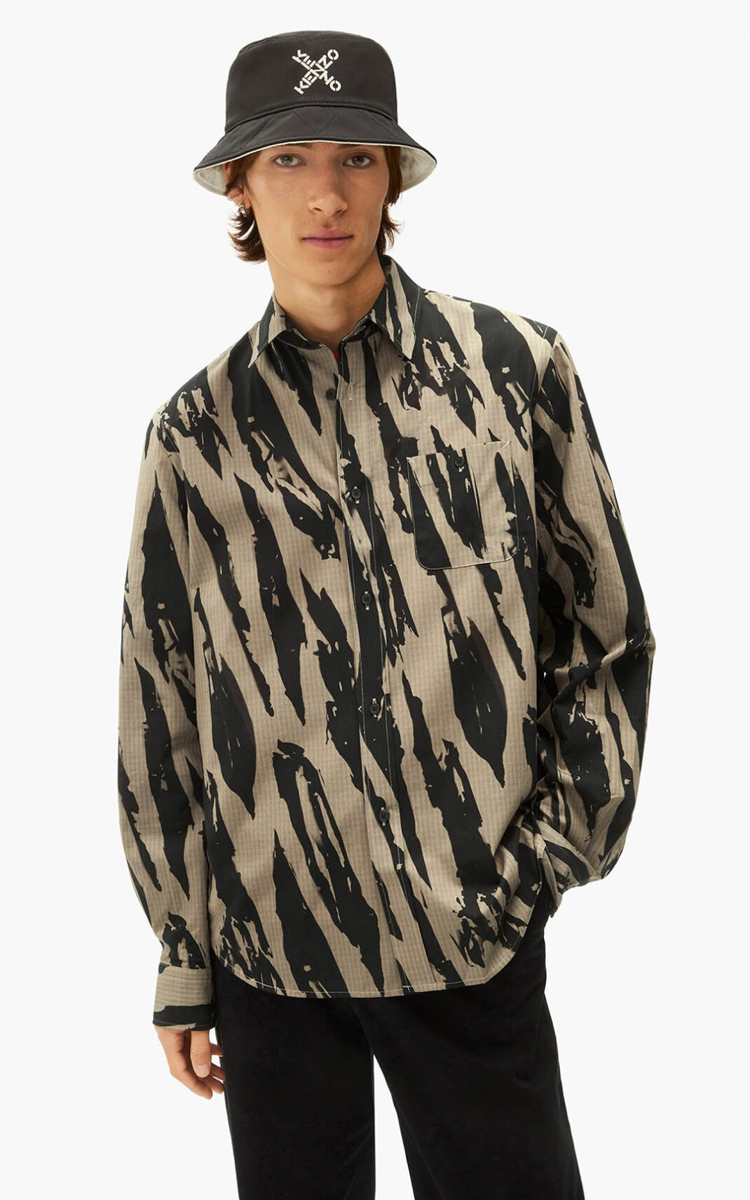 Kenzo Pleat Camo casual Košulje Muške - Svijetlo Sive - Hrvatska EBTIOM591